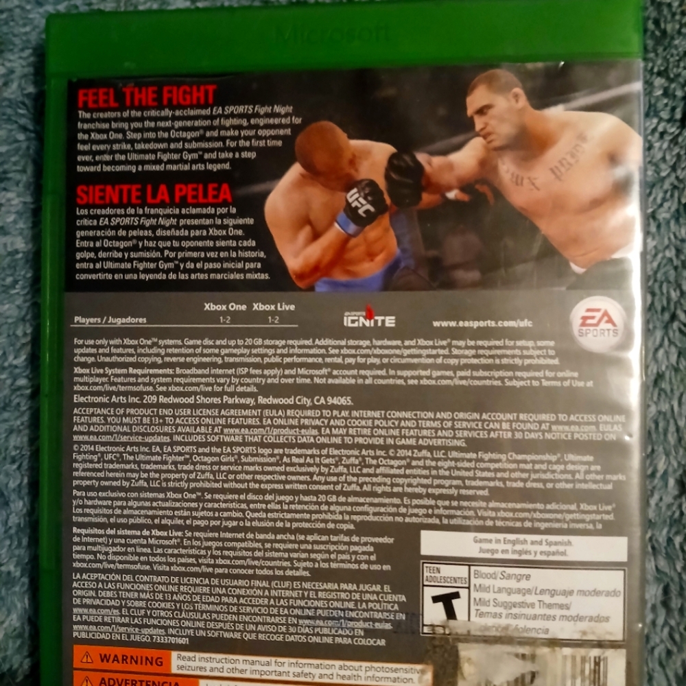 EA Sports UFC game for Xbox one